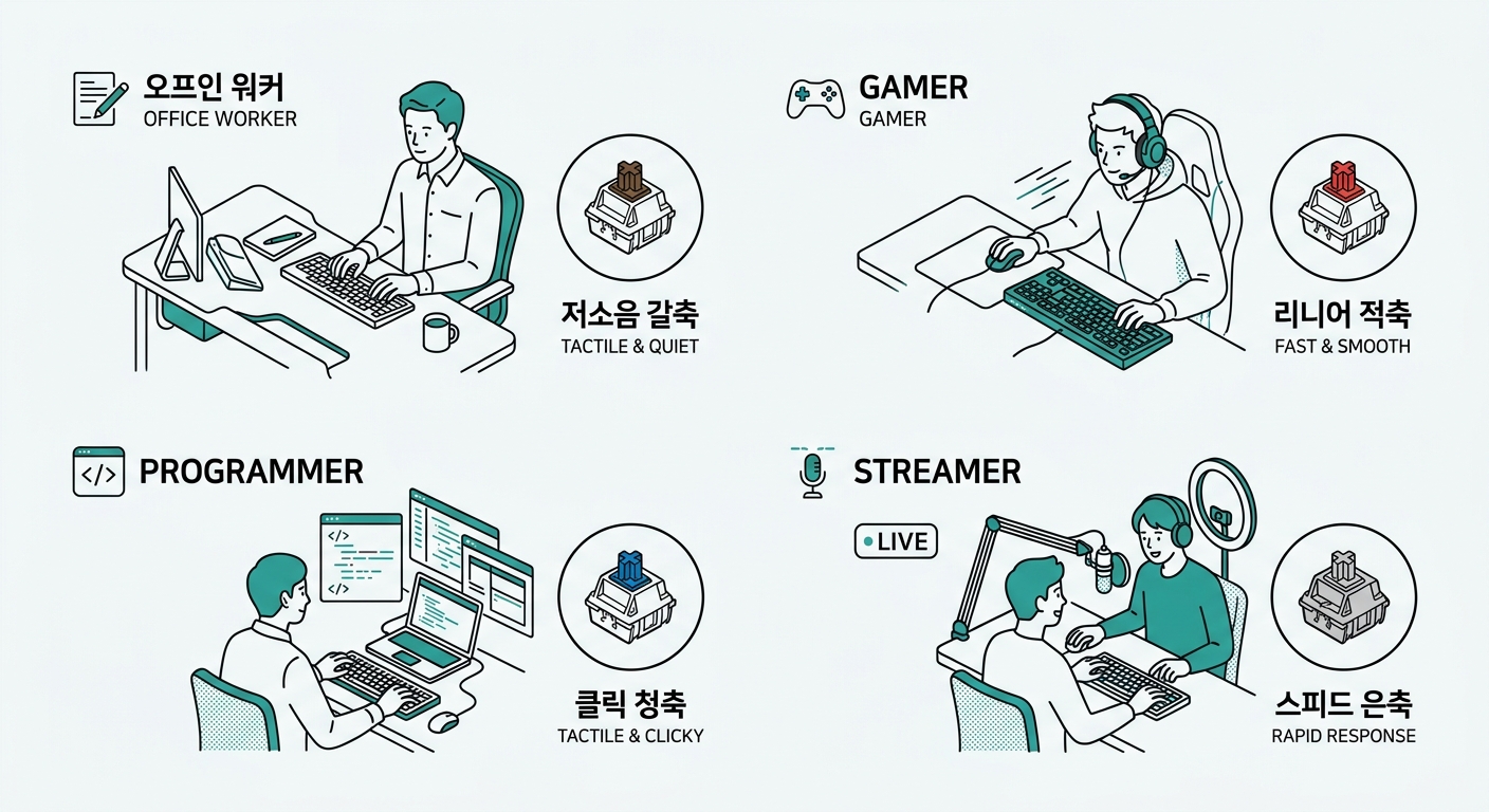 용도별 기계식 키보드 축 추천